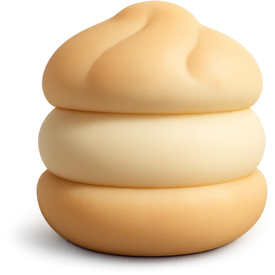 cream puff, simplified, clear, emoji-like emoji