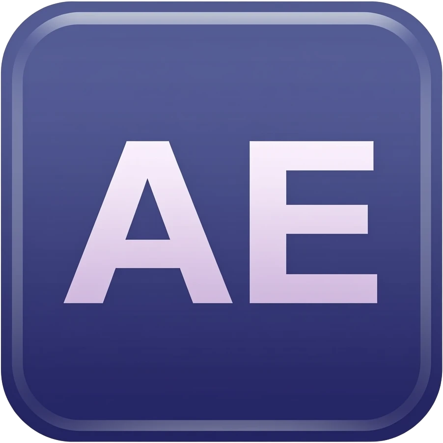 Light Purple Ae texts with dark purple blue background emoji