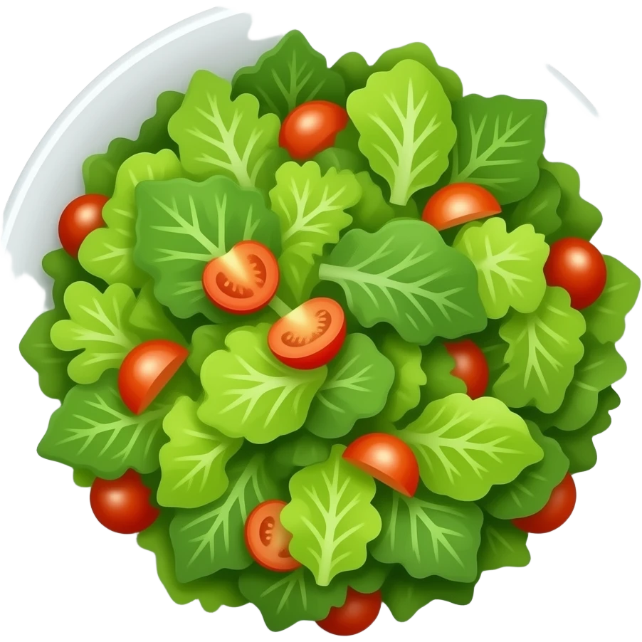 plate of green salad emoji