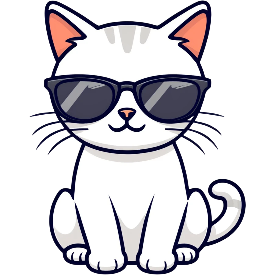 Cat with sunglasses emoji