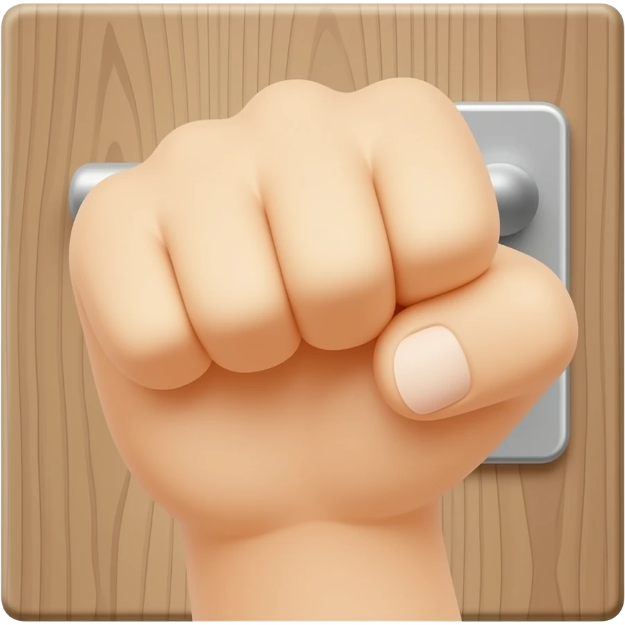 Fist knocking on door emoji