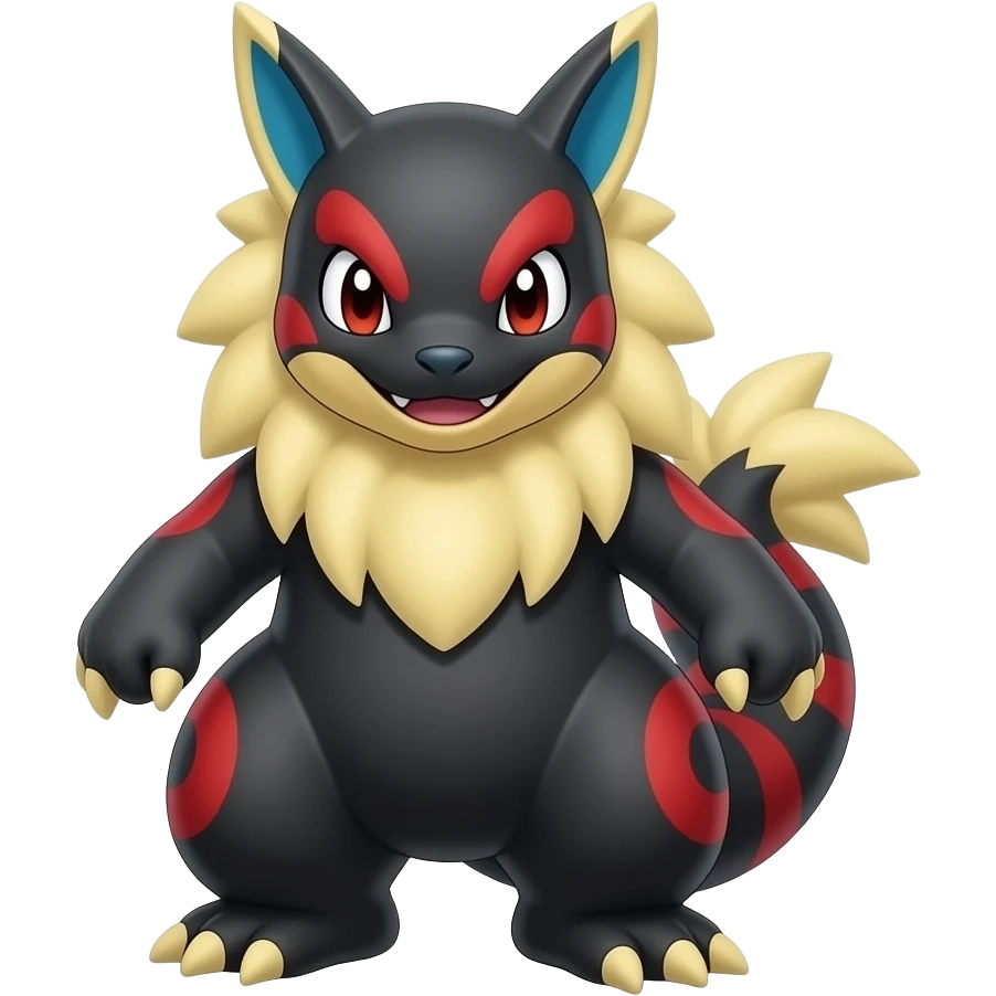 incineroar Pokemon red black emoji | AI Emoji Generator
