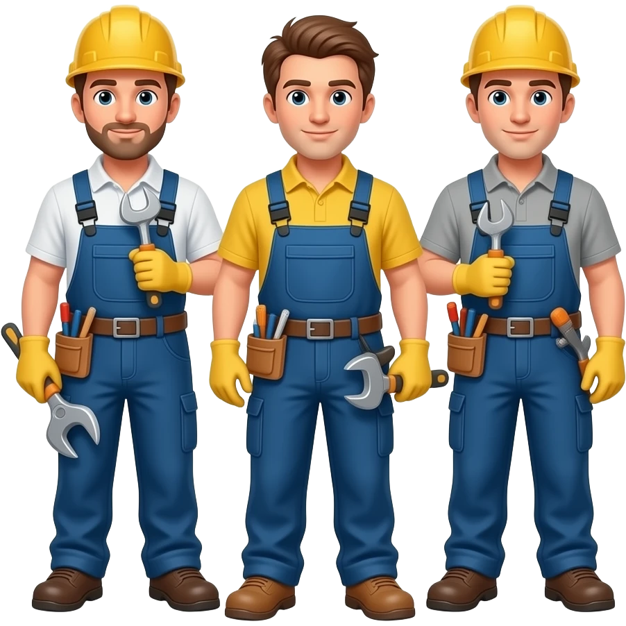 Workers team with tools emoji
