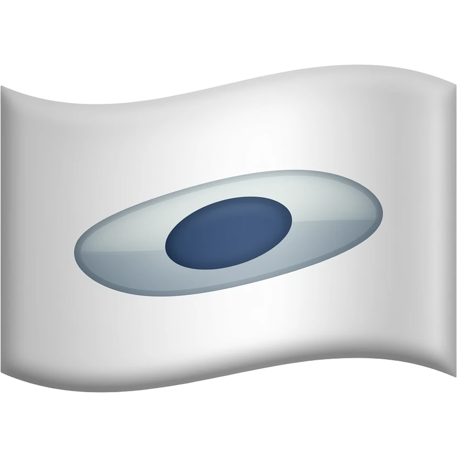 White flag with ovoid on it emoji
