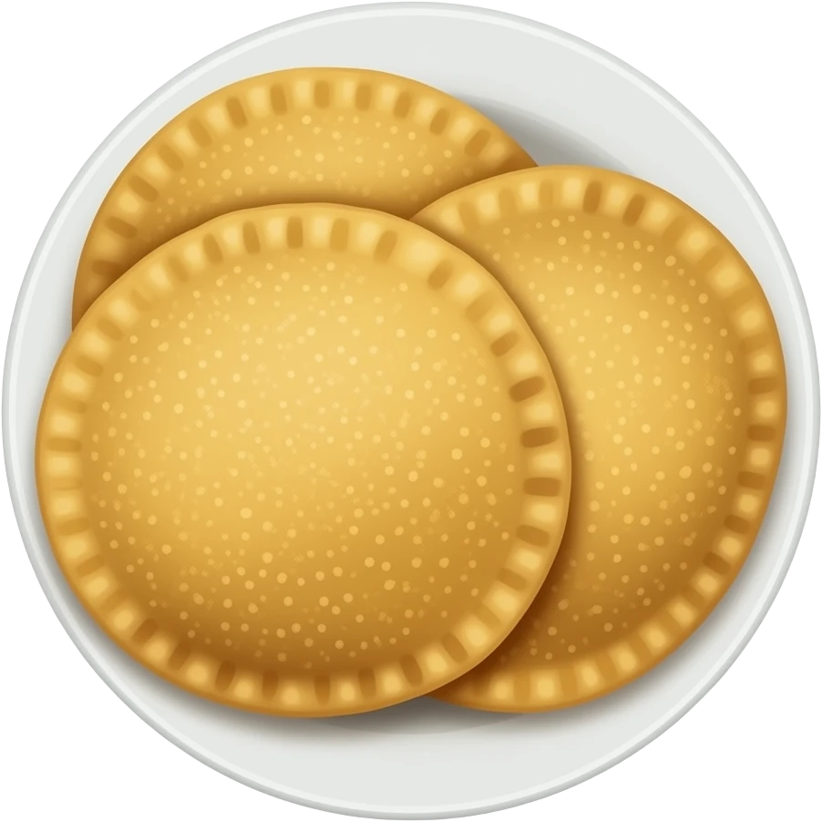 Pani puris in plate emoji