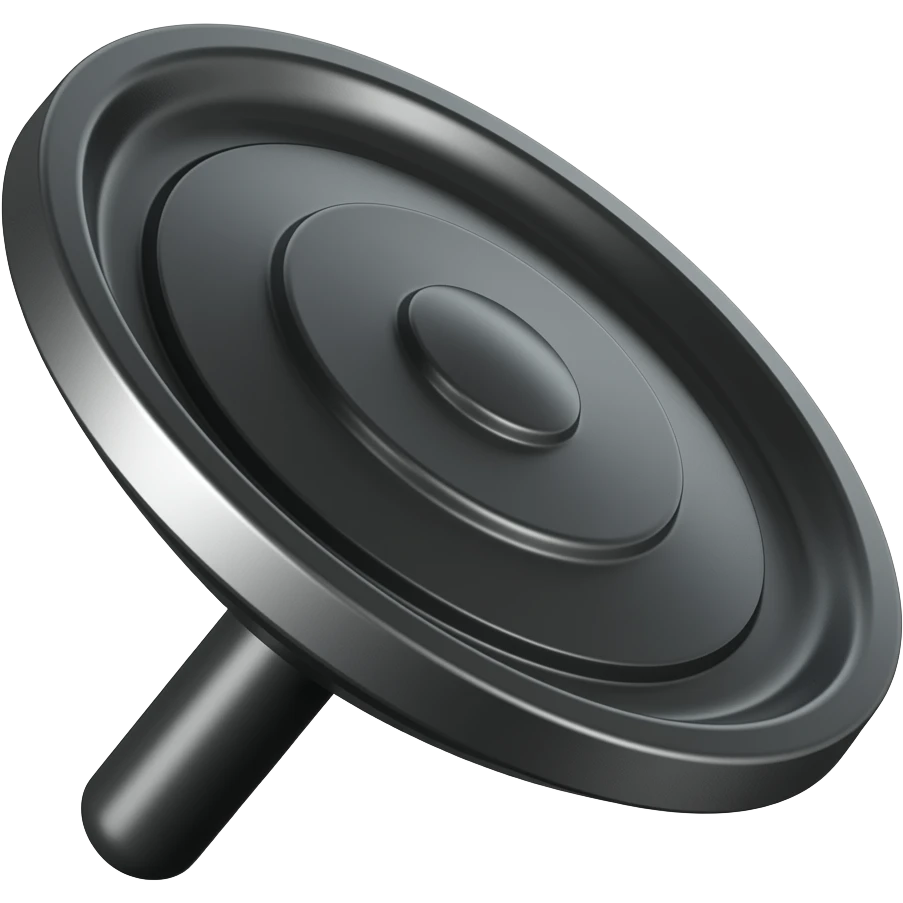 Objeto Pião preto emoji