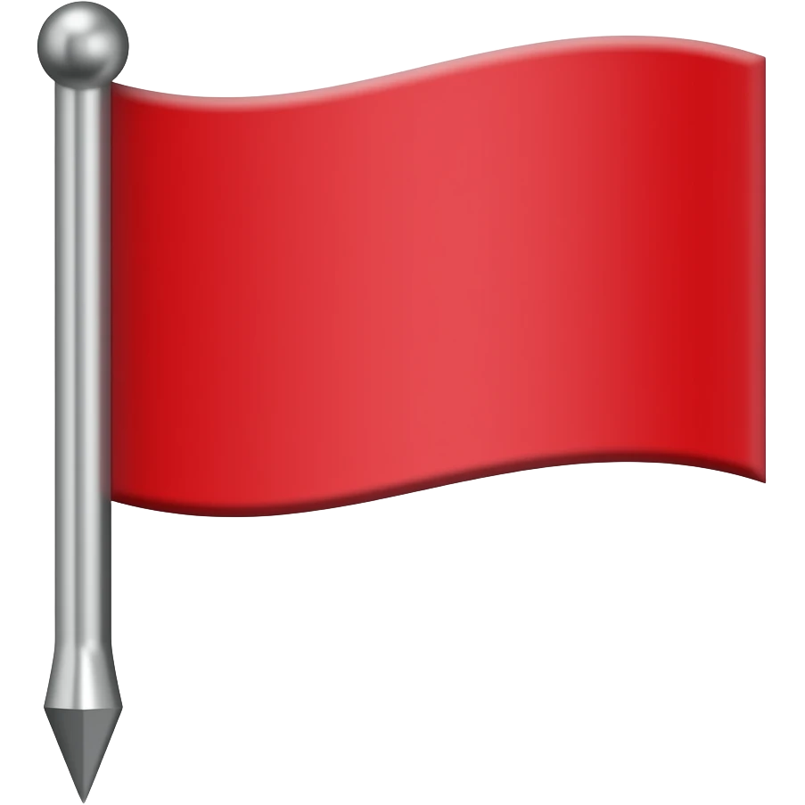pin flag red colored, catroonish emoji
