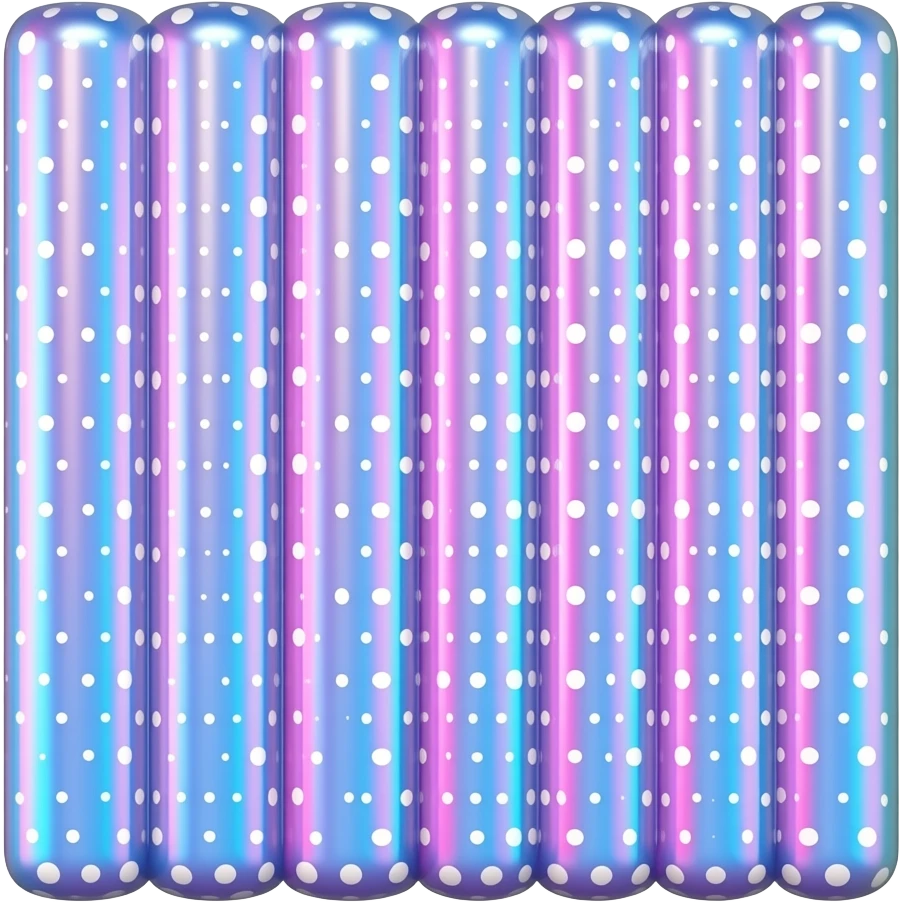 3d hot pink and blue holographic colored straight vertical lines with tiny white polka dots emoji