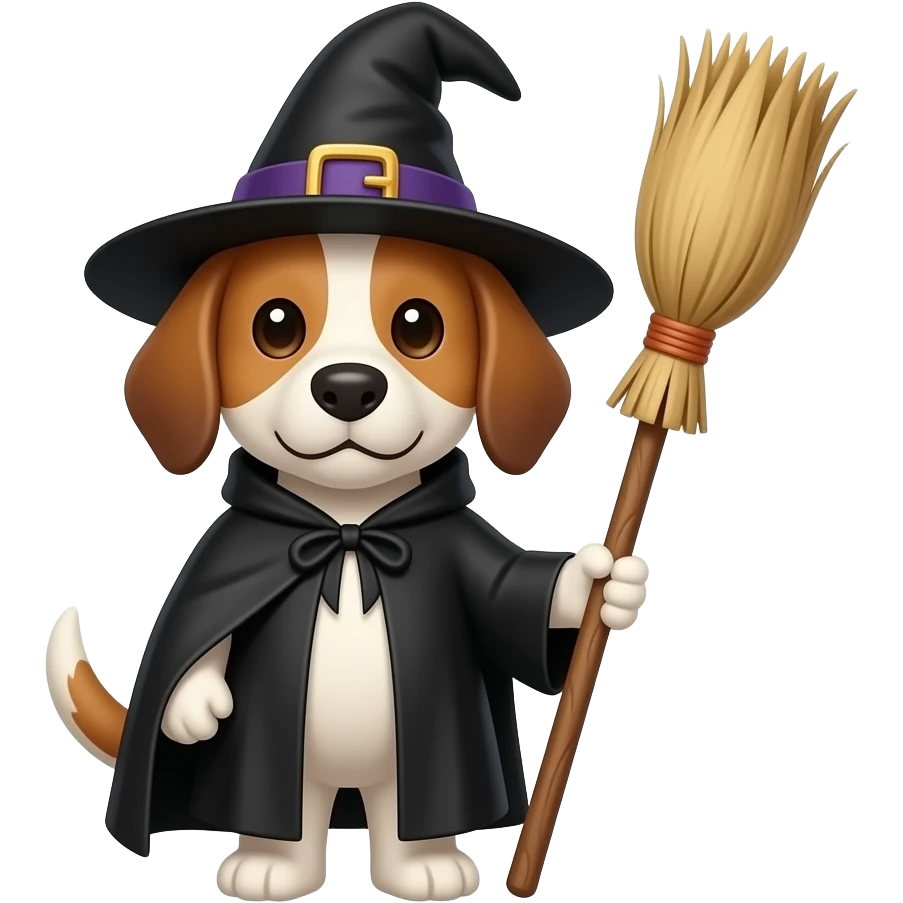A witch dog emoji