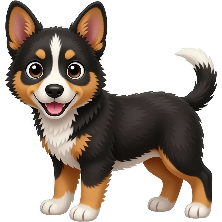 black alpine dingo puppy emoji