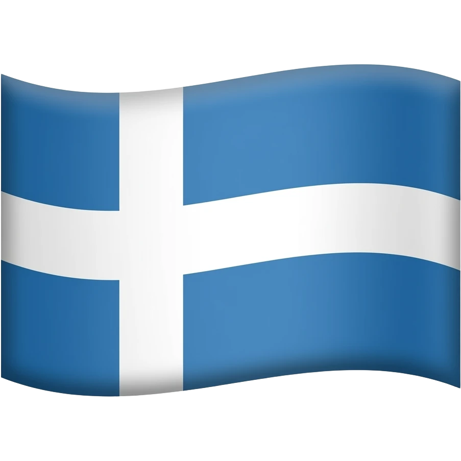 Flag emoji. The flag has a blue background (azure) and there is a white ...