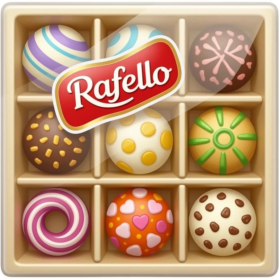 Конфеты raffaelo в коробке emoji