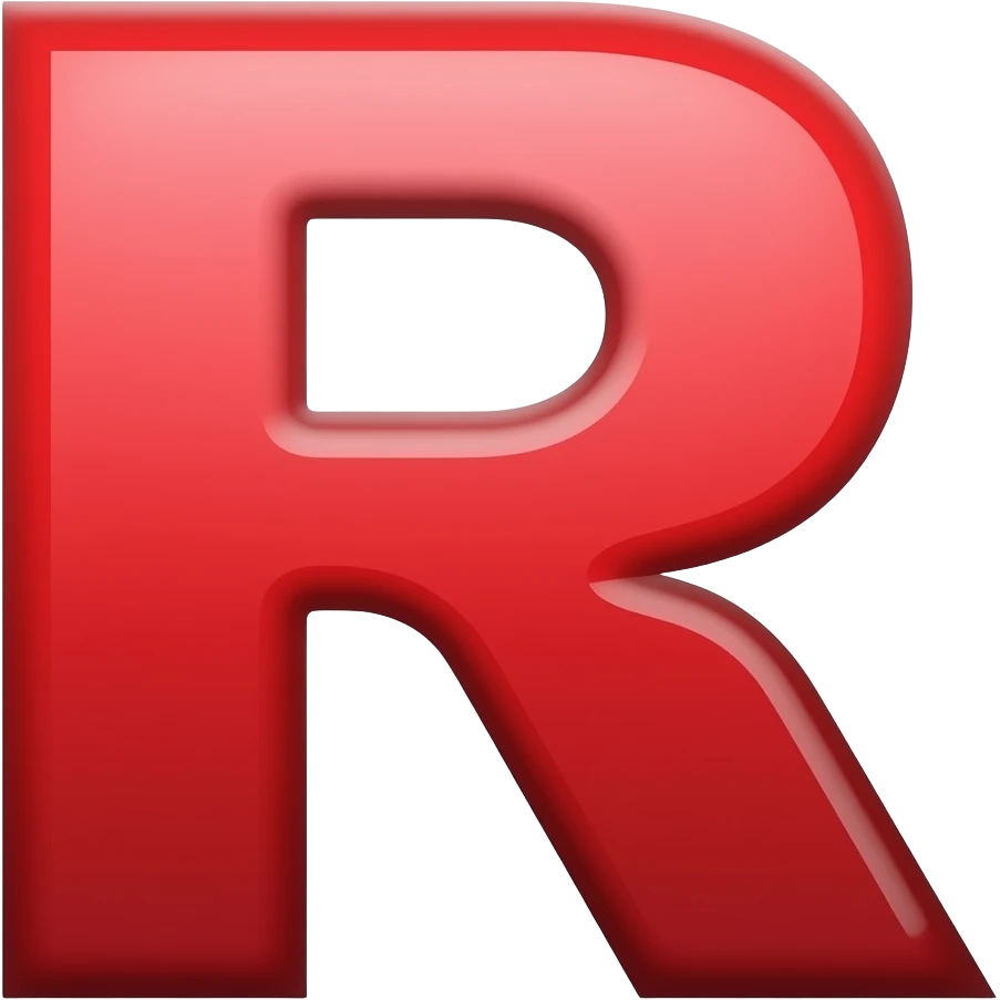 R roja emoji