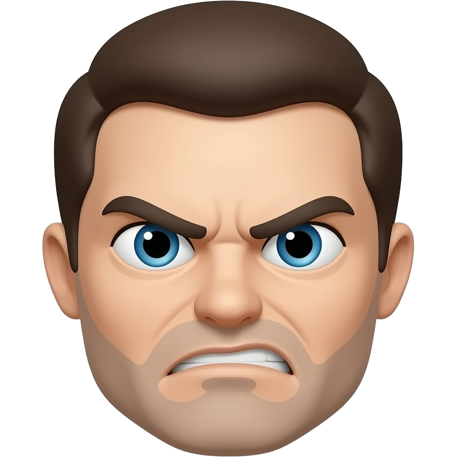 Angry face emoji