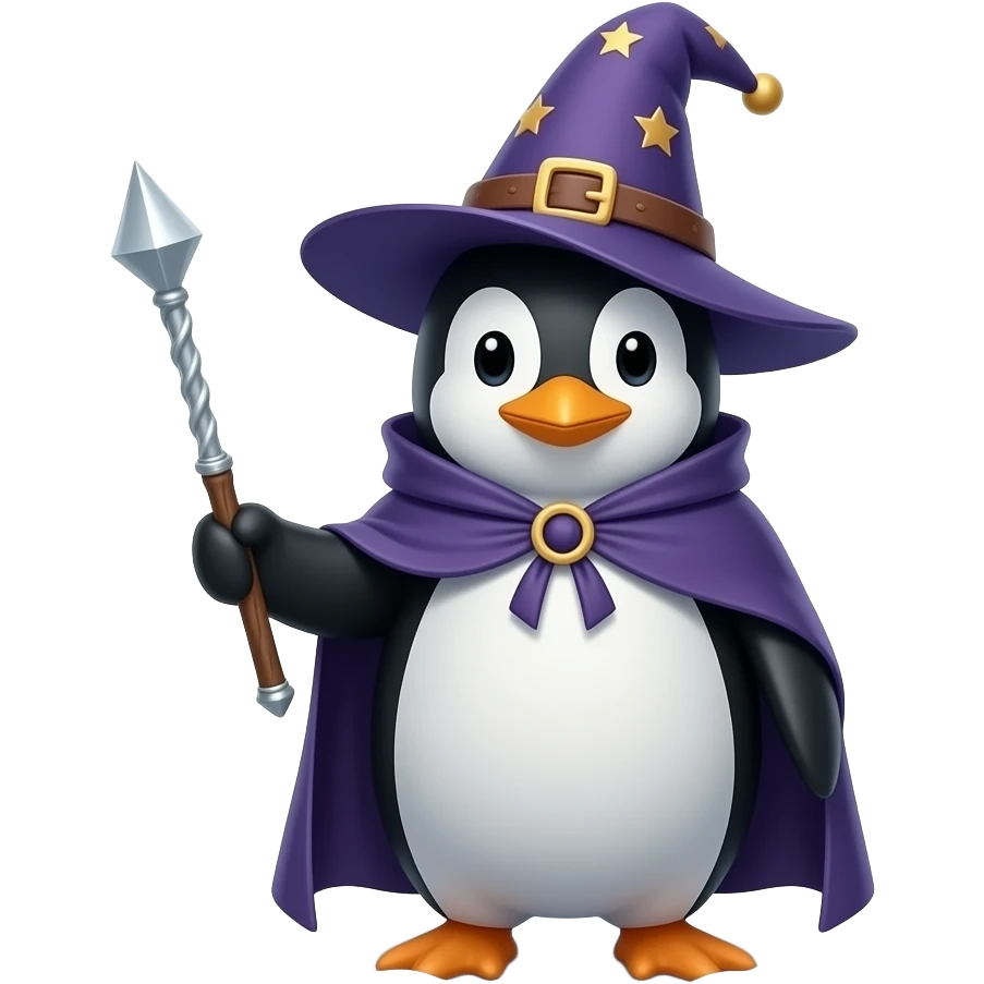 Penguin Wizard emoji