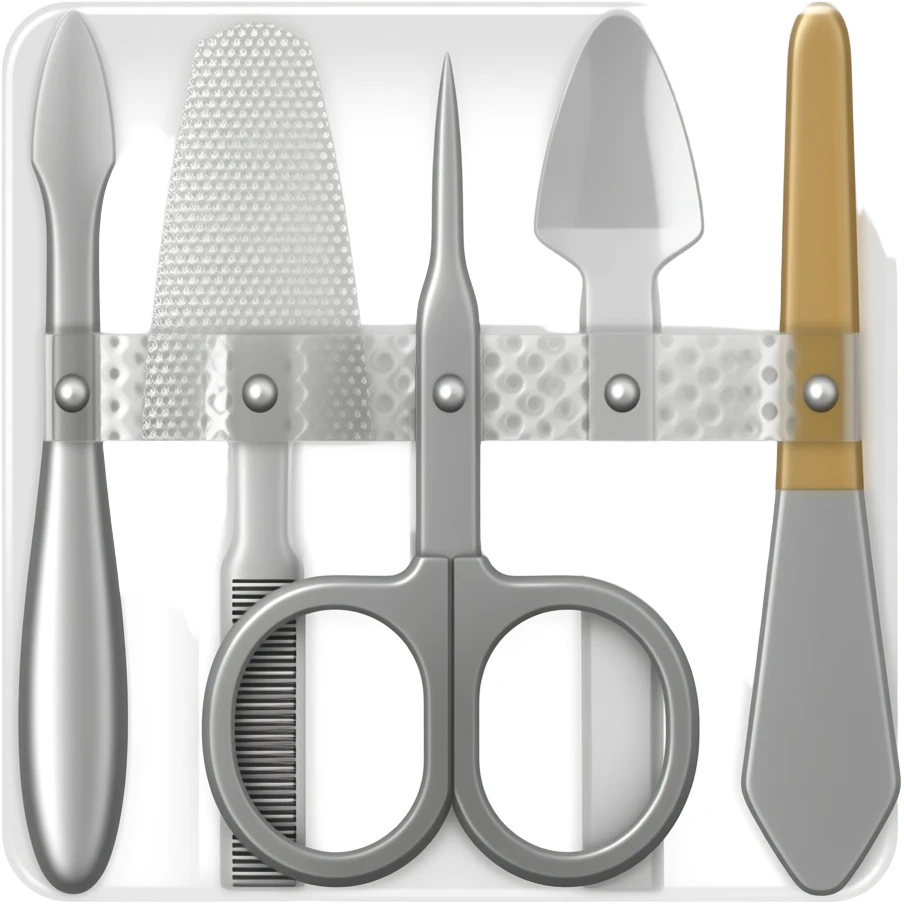 Nail file set emoji