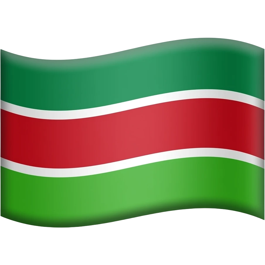 flag, tri colour, green on top, red in middle and green on the bottom make the size emoji size emoji