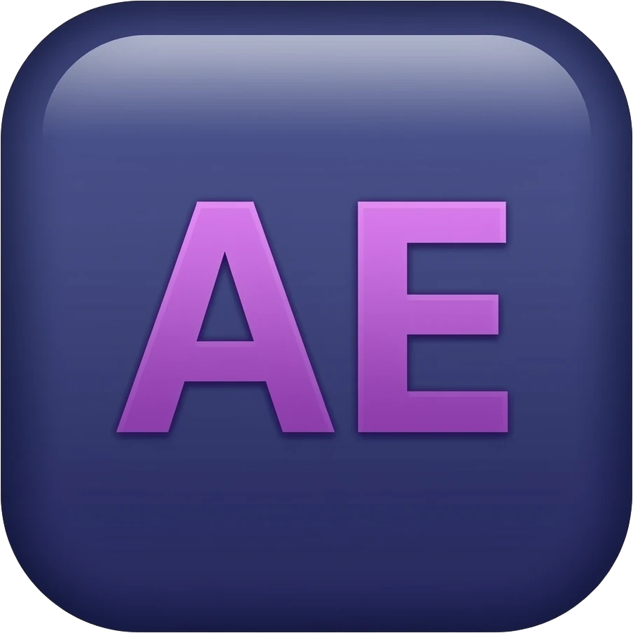 Purple Ae texts with dark purple blue background emoji