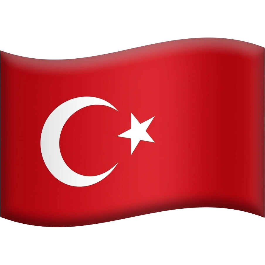 Türkiye Cumhuriyeti bayrağının mavi hali emoji