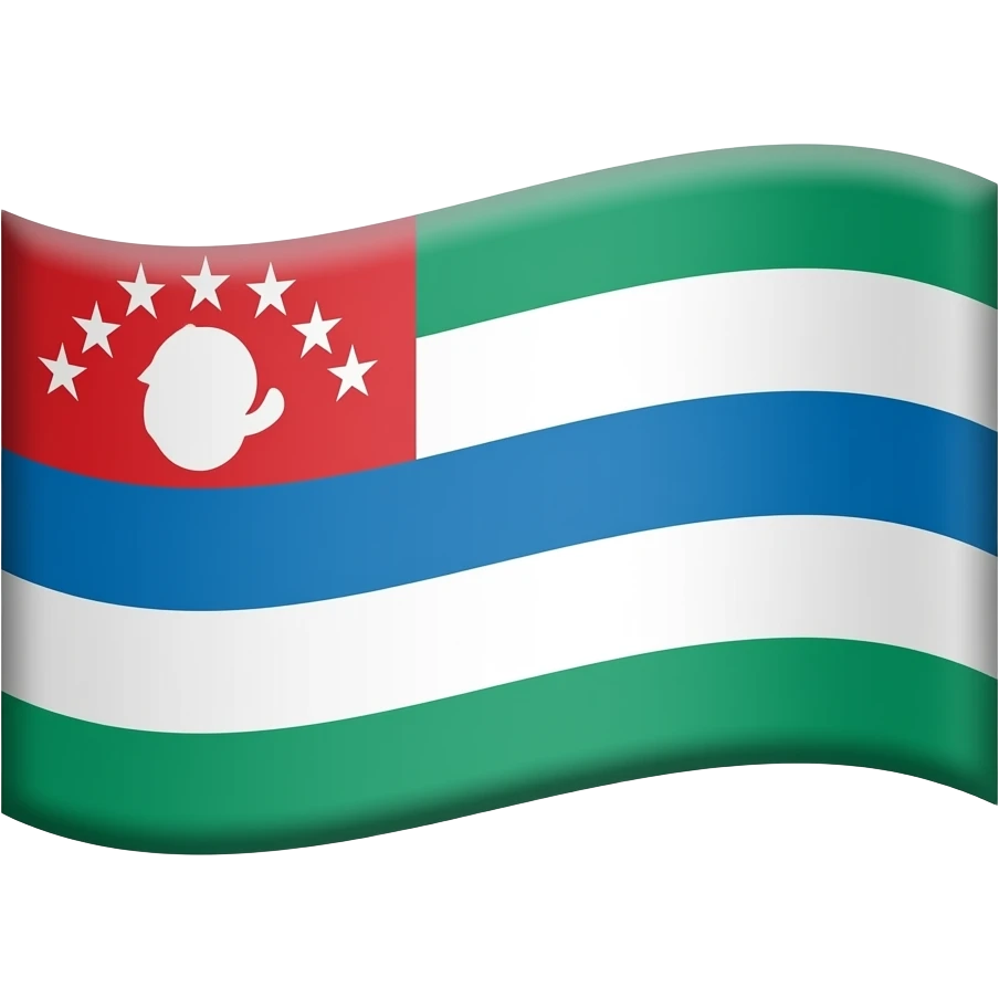 Abkhazia flag (unrecognized) emoji (iOS) emoji
