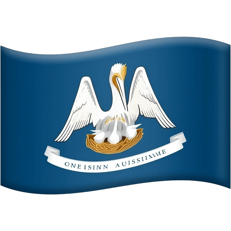 Louisiana flag emoji emoji