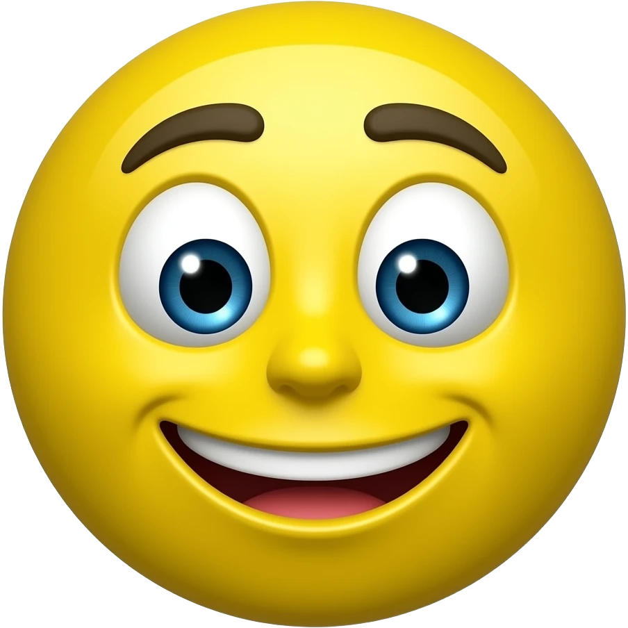A circular yellow sarcastic emoji face emoji