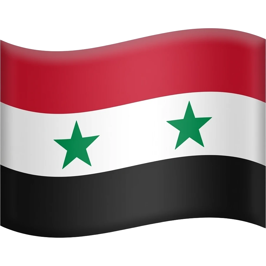 IOS Emoji Flag of Syria (before 2025) same portions as existed emoji flags on IOS emoji