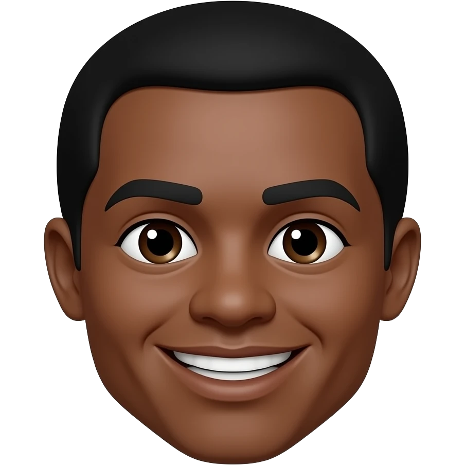 Cara sonriente negra emoji