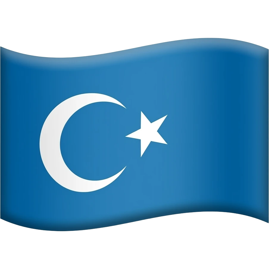 Mavi Türk bayrağı emoji