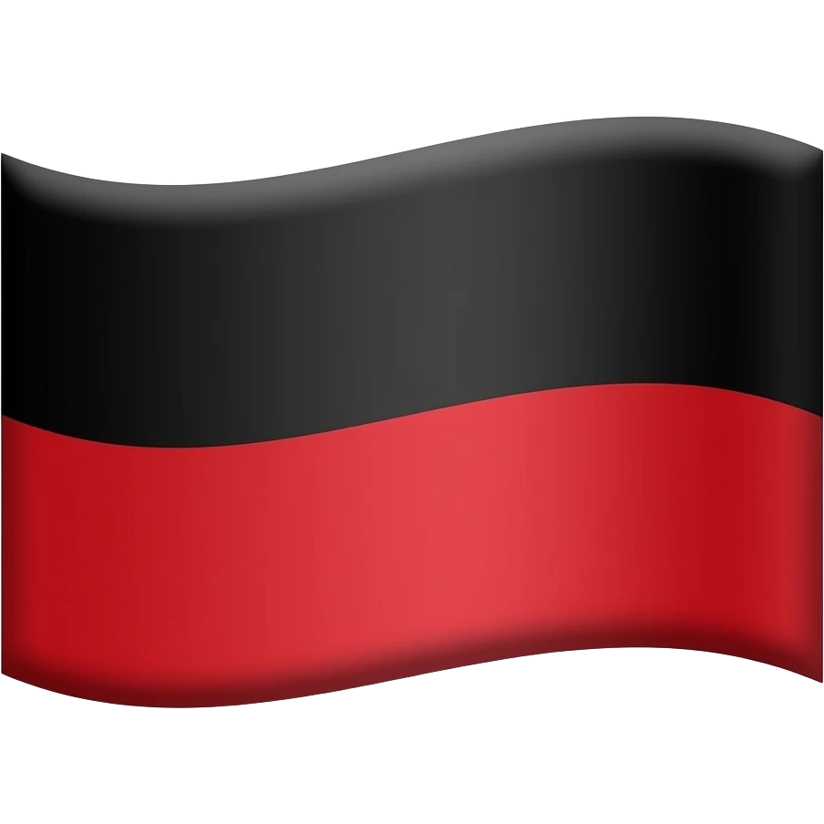 Upper Black and lower red color flag without any aditional emoji