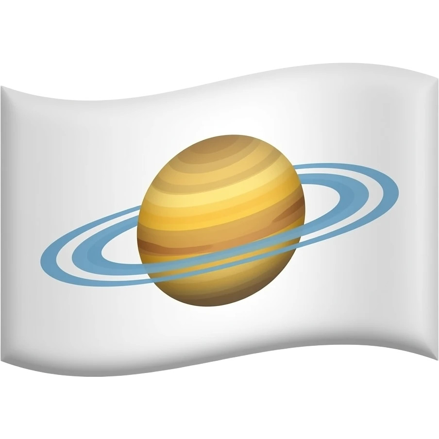 White flag with orbit only on it emoji