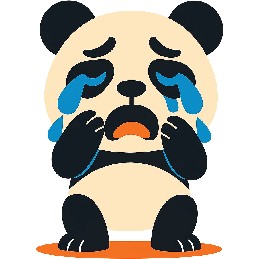 crying panda emoji