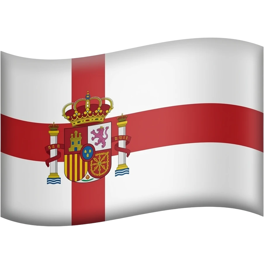 Bandera del imperio español con la cruz de san andres emoji