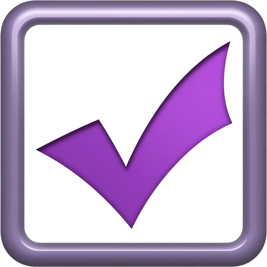 check morado emoji