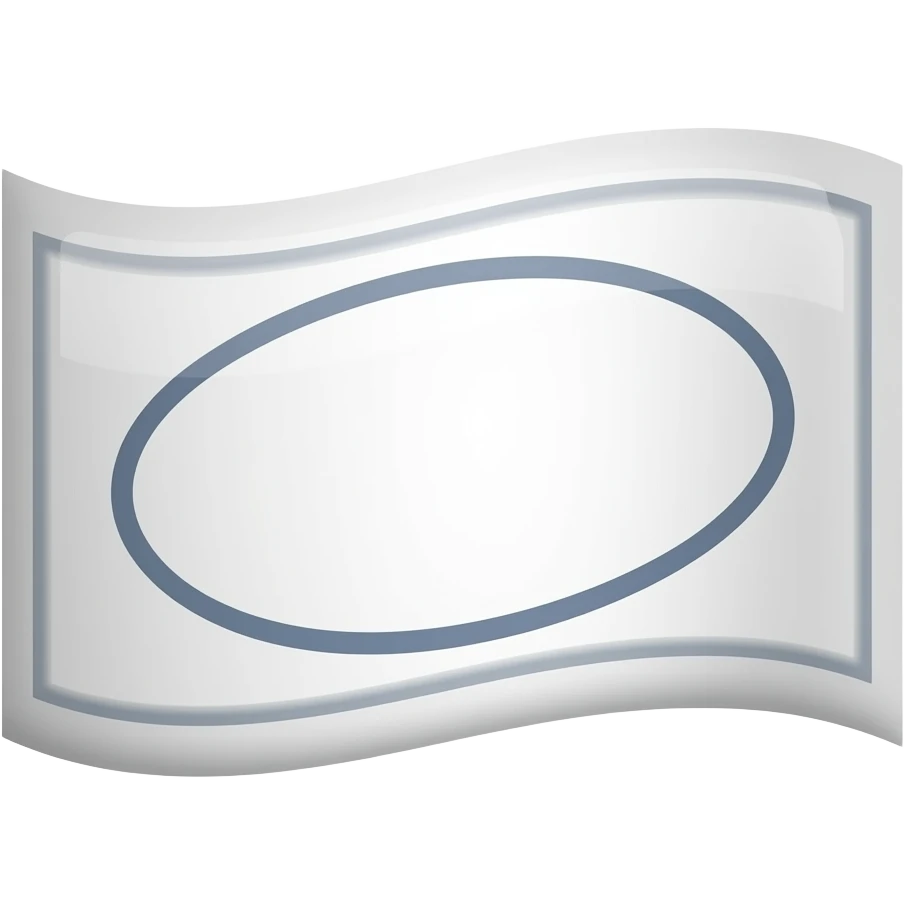 White flag with oval on it emoji