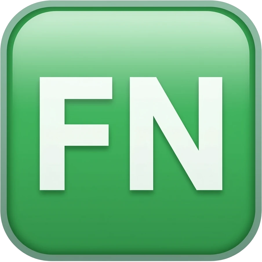 The words(green FN) emoji