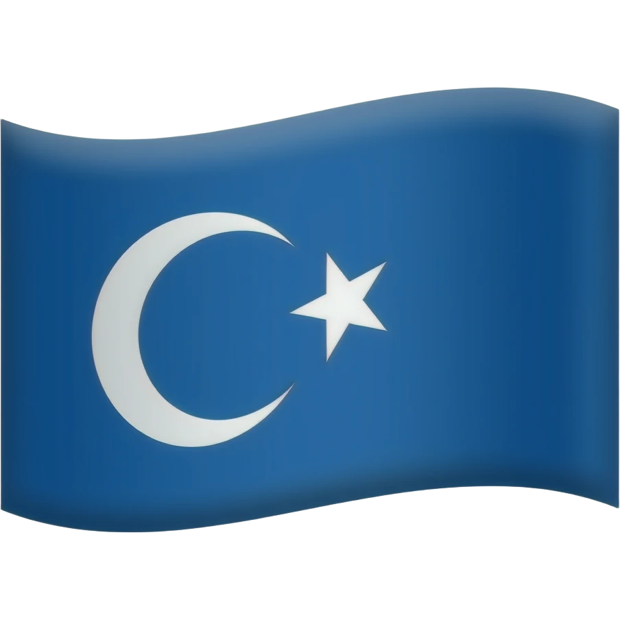 Kırmızı olan Türk bayrağını tamamen maviye boyayalım emoji