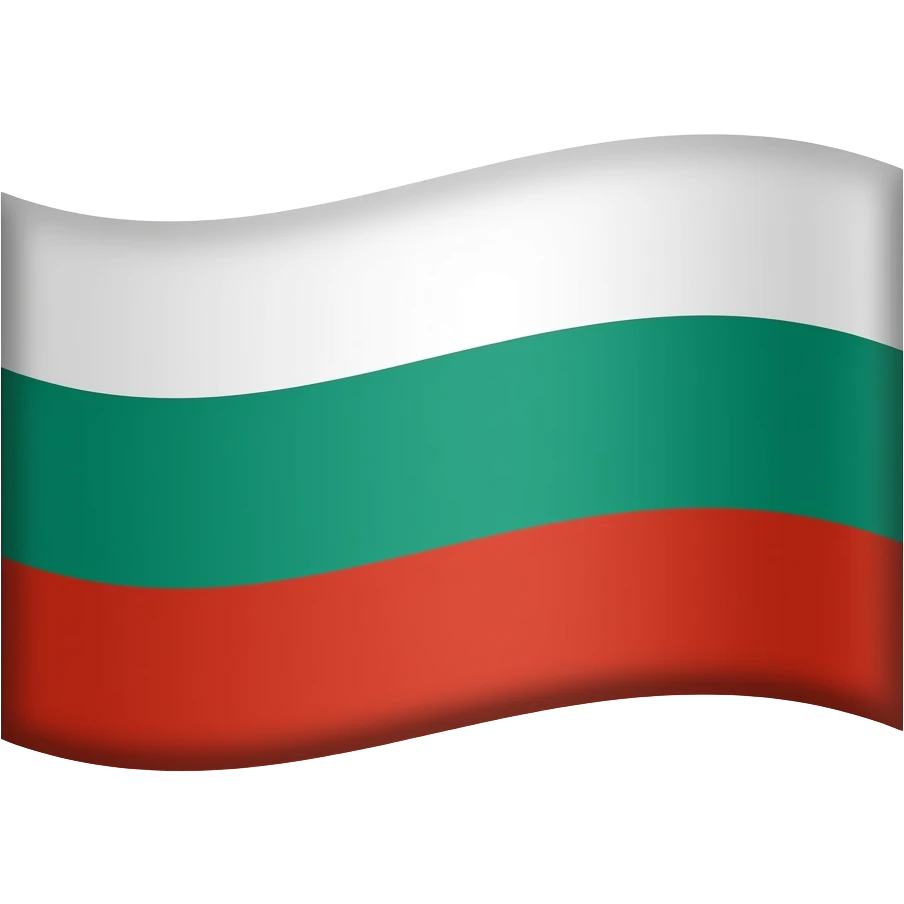 Флаг России но только вместо белого фона сверху зелёный цвет emoji