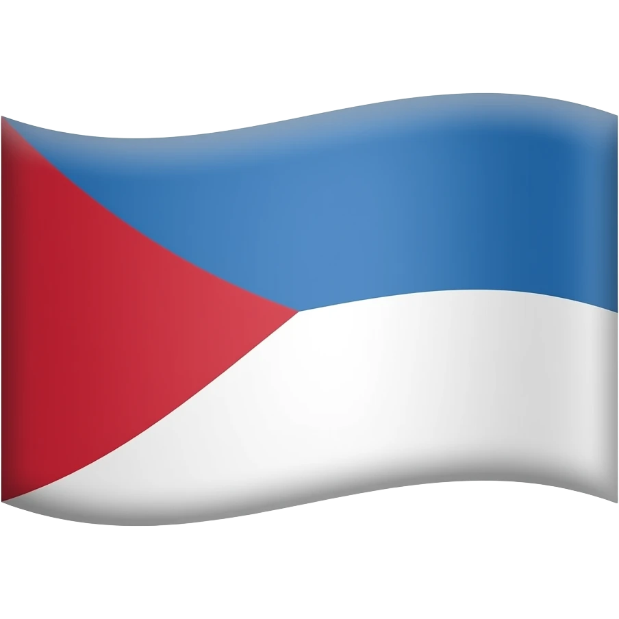 Слева - красный, сверху - синий - снизу белый emoji