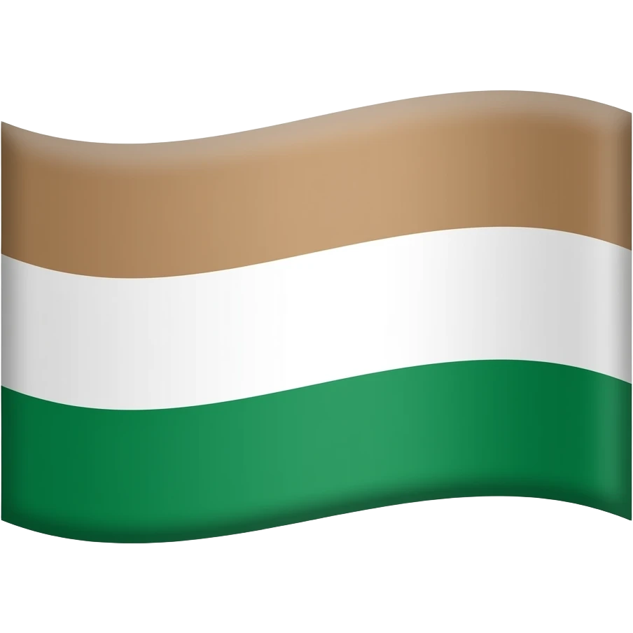 Bandera solo con una franja blanca y una franja verde emoji