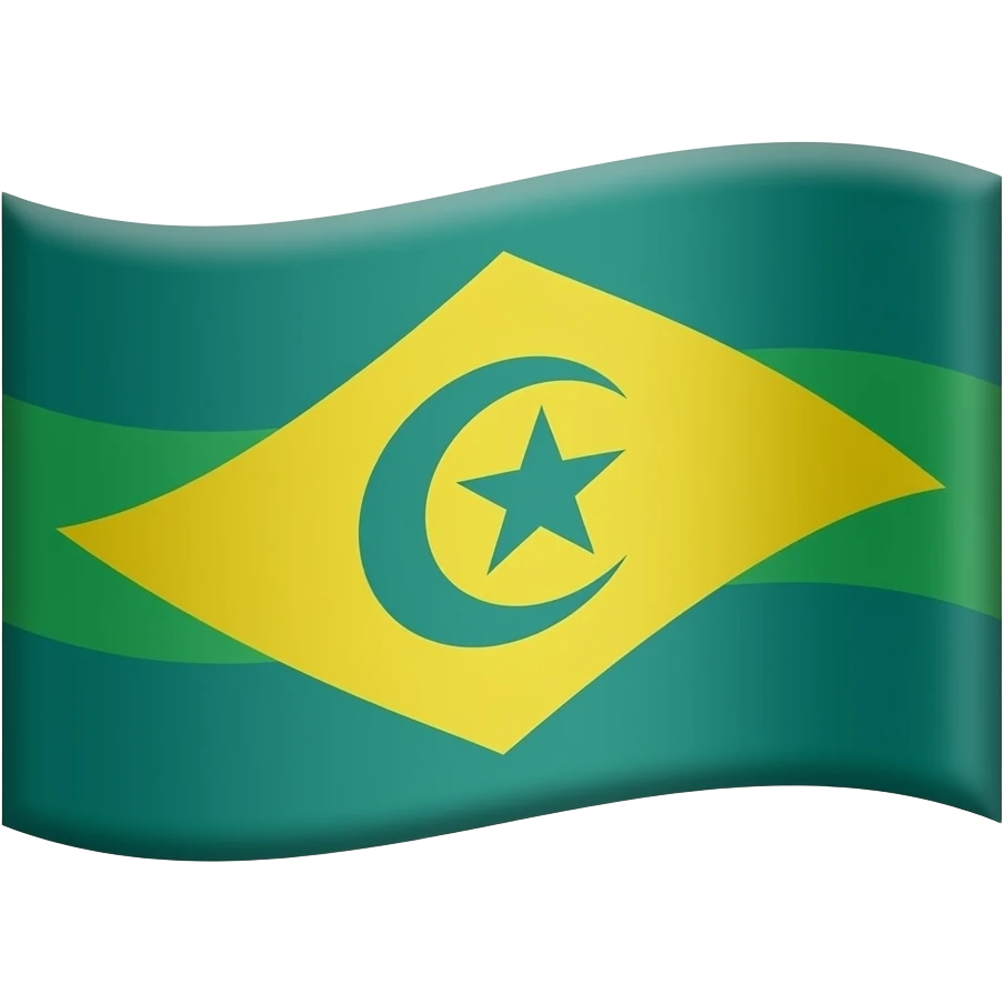 ارسم علم ازرق اخضر اصفر وفي النصف اكتب ع ⵣ emoji