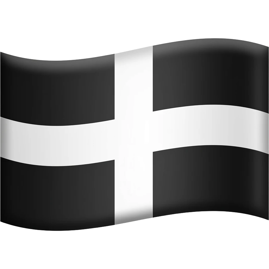 Cornwall flag black emoji