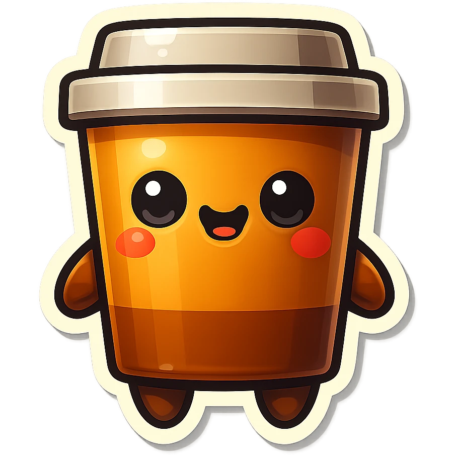 Tall coffee cup, planning emoji
