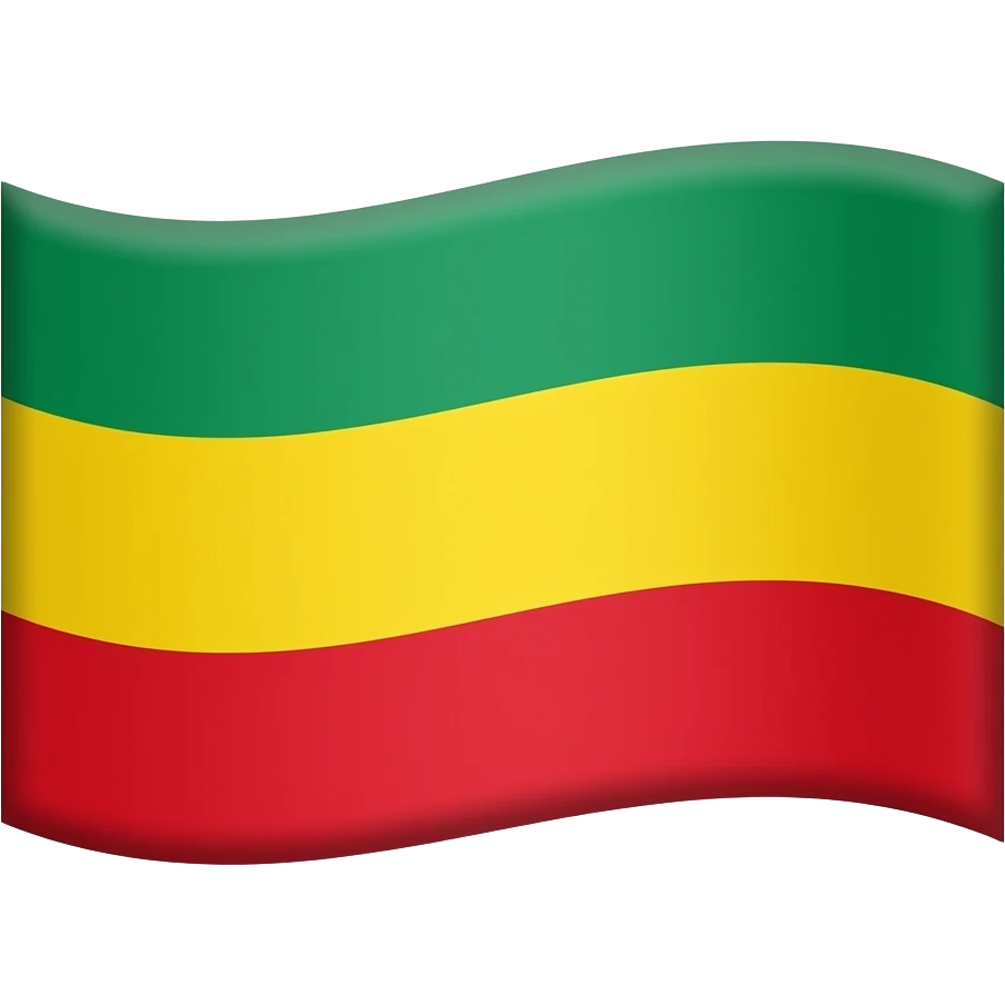 flag, tri colour, green on top, yellow in middle and red on the bottom make the size emoji size emoji