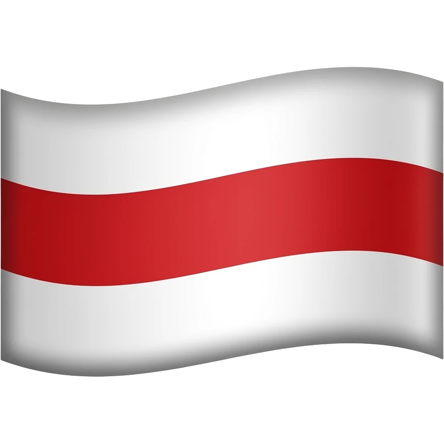 Belarus white red white flag without the pattern emoji