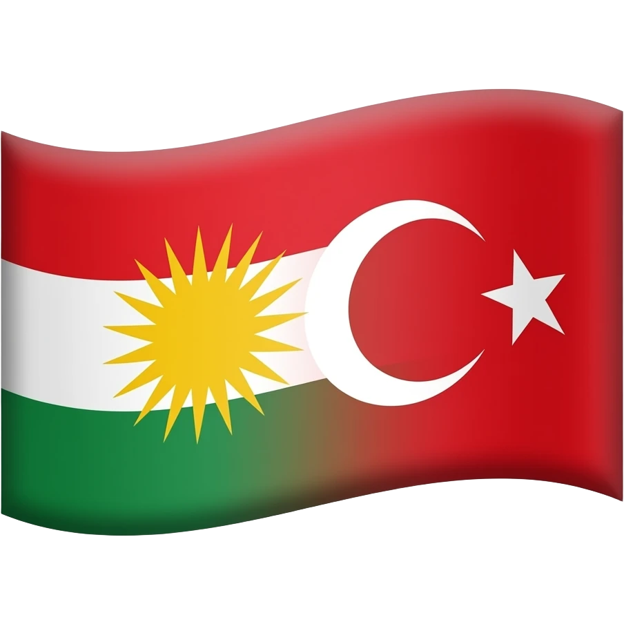 Kürdistan türkiye birleştir bayrak emoji yap emoji
