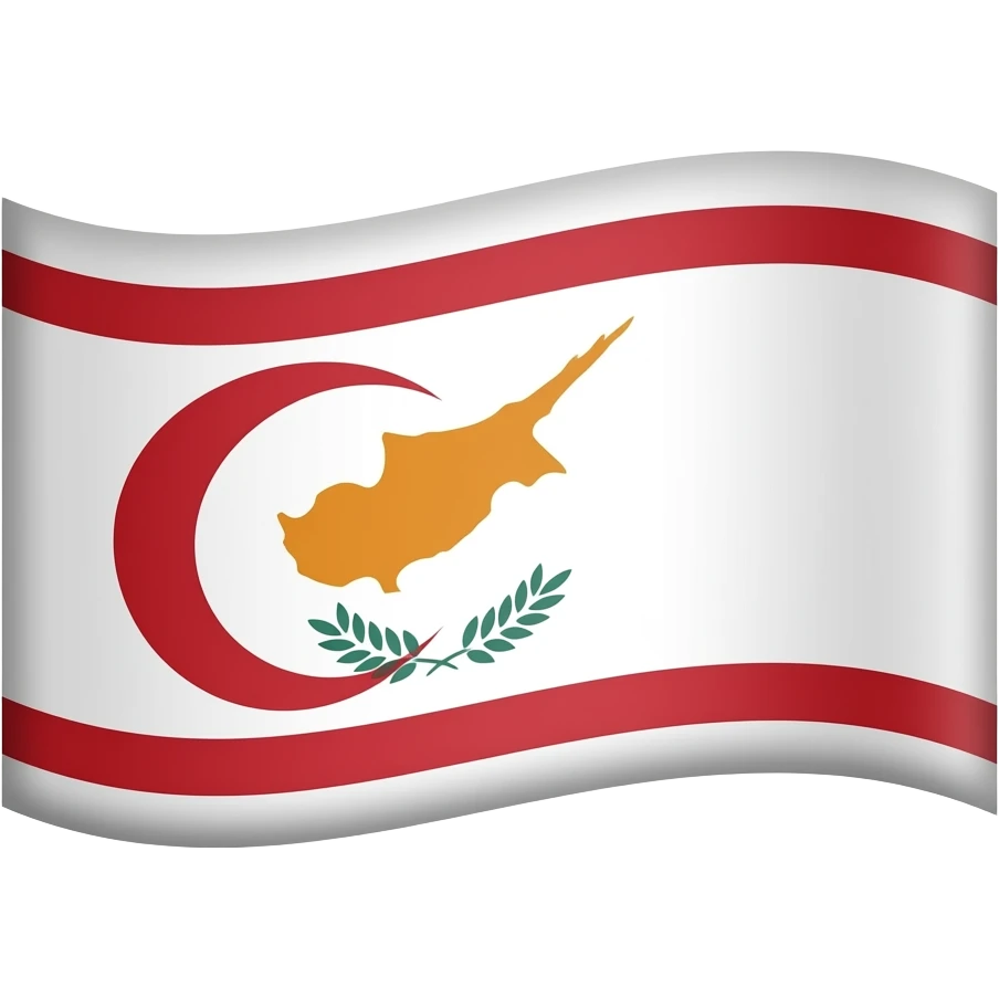 Kuzey Kıbrıs Türk Cumhuriyeti Bayrağı emoji