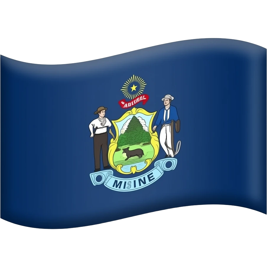 Maine flag emoji emoji