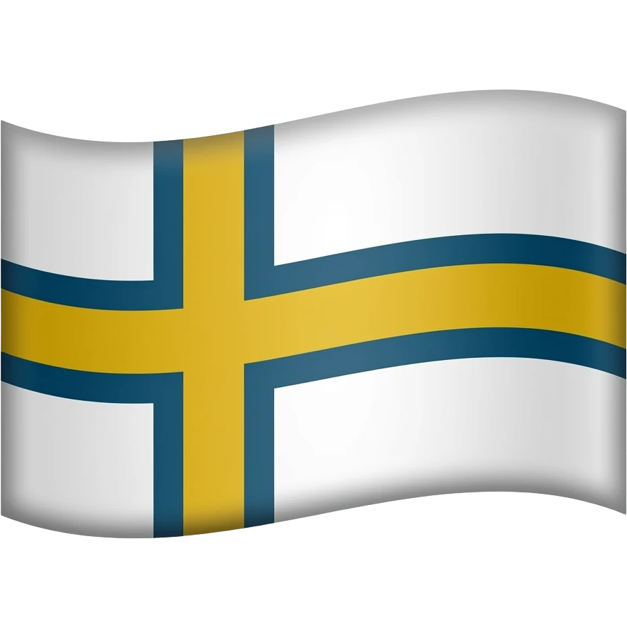 make a realistic flag emoji like 🇳🇴, but whit white background and an amber/gold cross with dark teal border (only in the cross), this border is a little thinner than the one in the norwegian flag. emoji