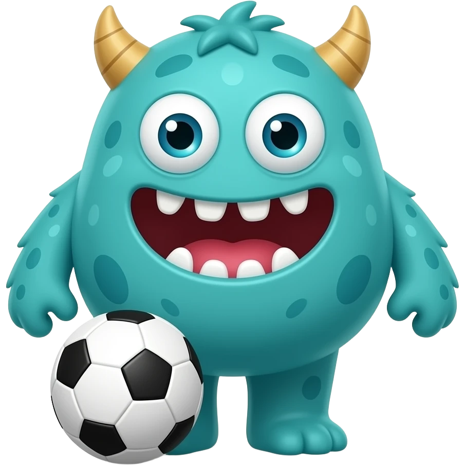 cartoon monster who loves sports emoji